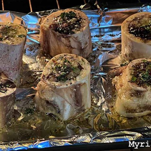 Baked bone marrow in the oven